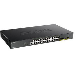 D-Link DGS-1250-28XMP / A1A Настраиваемый коммутатор 2 уровня с 24 портами 10 / 100 / 1000Base-T и 4 портами 10GBase-X SFP+  (24 порта с поддержкой PoE 802.3af / 802.3at  (30 Вт),  PoE-бюджет 370 Вт)