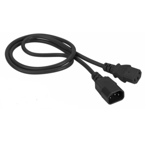 Шнур питания C13-C14,  3х0.75,  220В,  10А,  черный,  1 метр