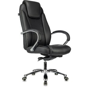 Кресло руководителя Бюрократ T-9923SL / BLACK черный кожа крестовина хром