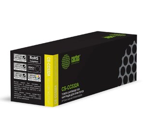 Тонер Картридж Cactus CS-CC532A желтый для HP Color LaserJet CP2025 / CM2320mfp  (2800стр.)