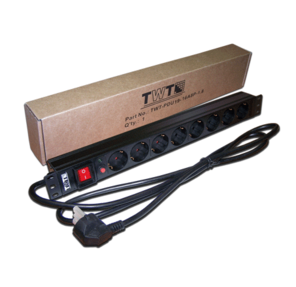 Lanmaster TWT-PDU19-16A8P-3.0 гор.размещ. Блок розеток 19" 8 шт.,  16A 250V,  шнур питания 3.0 м