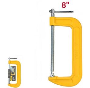 Струбцина G-образная усиленная Deli DL-G208  высота зажима 200мм