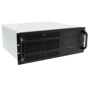 Procase EM439-B-0 черный {4U глубина 390мм,  внешн 1x5.25,  внутр 4xHDD,  MB 12"x13",  без Б / П PS2}
