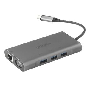 DAHUA  Док станция 9 in 1 USB 3.1 Type-C to USB 3.0 + HDMI + RJ45 + VGA + SD / TF +PD Docking Station