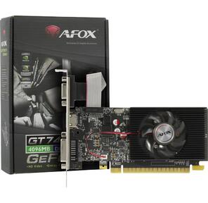Видеокарта AFOX GeForce GT 740 Low Profile 4GB  (AF740-4096D3L3) 128Bit DVI HDMI VGA,  Single fan
