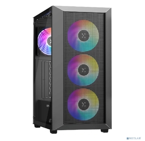XASTRA Корпус A406 4ARGB Black ATX / Mesh /  tempered glass  /  4x120mm ARGB PWM fans /  A406-4FC12A