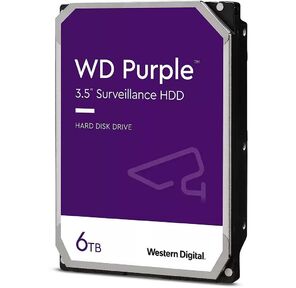 Western Digital HDD SATA  6Tb Purple WD64PURZ,  IntelliPower,  256MB buffer  (DV-Digital Video),  1 year