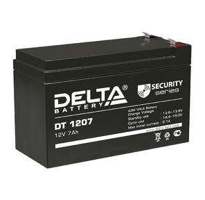 Delta DT 1207 7Ah,  12V,  151х65х95мм,  свинцово-кислотный аккумулятор