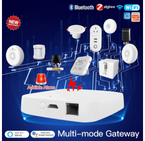 Bluetooth Шлюз MOES Multi-mode Gateway MHUB,  LAN & Wi-Fi 2.4GHz,  Wi-Fi 2.4GHz & ZigBee & BLE & Mesh,  USB,  белый