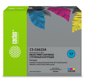 Картридж струйный Cactus CS-C6625A цветной для №17 HP DeskJet 816c / 817C / 825c / 840 / 841c  (38ml)