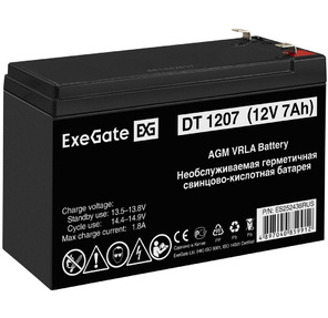 EXEGATE ES252436RUS Аккумуляторная батарея  Exegate Special EXS1270,  12В 7Ач,  клеммы F2