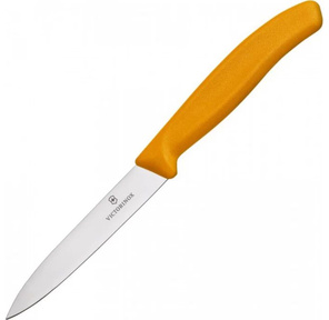 Нож кухонный Victorinox Swiss Classic  (6.7706.L119) стальной для овощей лезв.100мм прямая заточка оранжевый