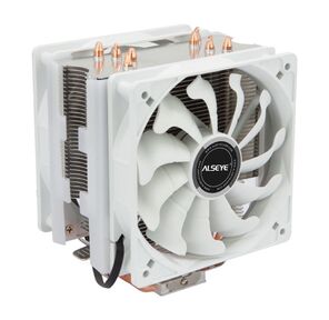 Кулер Alseye S120D-W Universal,  TDP 135W,  2x120FAN,  4 heat pipe,  WHITE,  PWM,  RTL