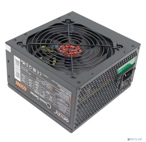 Ginzzu CB650 12CM black, 24+4p, 2 PCI-E (6+2),  4*SATA,  3*IDE, оплетка MB,  кабель питания