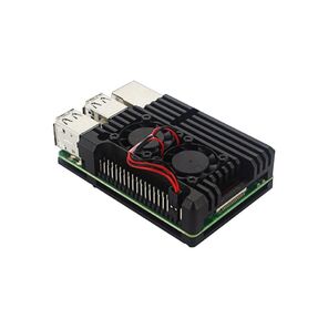 Корпус ACD RA458 Black Metal Aluminum Case with double Fans for Raspberry Pi 3B / 3B+  (RASP2244)