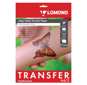 Бумага LOMOND  для временных татуировок Inkjet Tattoo Transfer,  А4,  5л