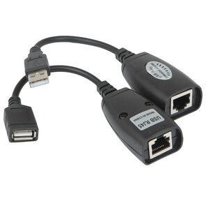 VCOM CU824 Адаптер USB-RJ45 USB-AMAF / RJ45,  по витой паре до 45m
