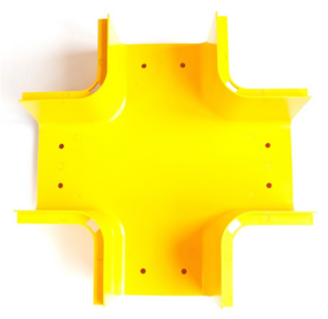 Х-соединитель оптического лотка 120 мм,  желтый