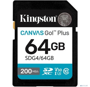 Флеш карта SDXC 64GB Kingston SDG4 / 64GB Canvas Go! Plus w / o adapter