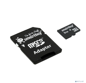 Micro SecureDigital 8Gb Smart buy SB8GBSDCL10-01 {Micro SDHC Class 10,  SD adapter}