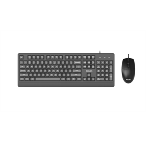 Philips Проводной Комплект  SPT6324,  USB 2.0 104 клав / 3 кнопки,  1600dpi,  русская заводская раскладка,  чёрный