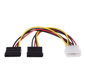 Кабель GoPower MOLEX  (f)-2SATA  (m) 0.2м PVC RoHS  (1 / 500)