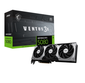 Видеокарта MSI RTX5080 VENTUS 3X OC 16GB GDDR7 256bit 3xDP HDMI 3FAN RTL