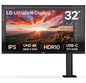 Монитор LG 31.5" 32UN880K-B черный IPS LED 5ms 16:9 HDMI M / M матовая HAS Piv 1000:1 350cd 178гр / 178гр 3840x2160 60Hz DP 4K USB 10.3кг