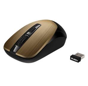 Беспроводная мышь Sven RX-380W античная бронза  (2, 4 GHz,  3+1кл. 800-1600DPI,  блист.)