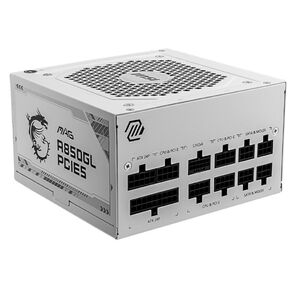 Блок питания MSI MAG A850GL PCIE5 WHITE ,  850W,  80+ Gold,  полностью модульный,  ATX 3.0,  PCIE5,  RTL