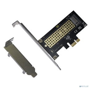 ORIENT C302E,  Переходник PCI-Ex1->M.2 M-key NVMe SSD,  тип 2230 / 2242 / 2260 / 2280,  2 планки крепления в комплекте  (31152)