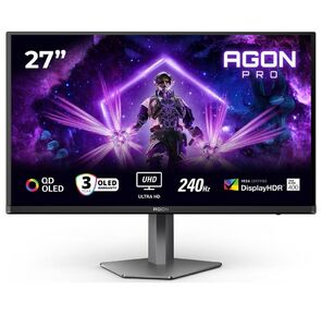 Монитор AOC 27" Agon Pro AG276UZD черный QD OLED LED 16:9 HDMI M / M матовая HAS Piv 1500000:1 1000cd 178гр / 178гр 3840x2160 240Hz DP 4K USB 6.85кг