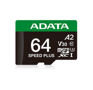 Флеш карта microSD A-DATA 64GB microSDXC Class 10 UHS-I U3 V30 A2 160 / 140 MB / s  (SD адаптер)