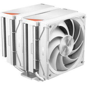 Кулер для процессора /  PCCooler RZ620 WH  (260W,  4-pin PWM,  158mm,  Al / Cu,  6x6mm,  2x120mm,  86.73CFM,  32dBA,  1800RPM,  S: 1851,  1700,  1200,  115X,  AM5,  AM4,  white)