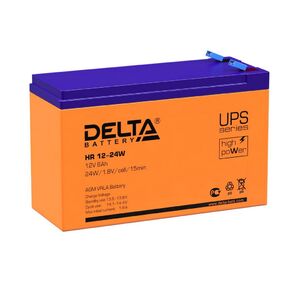 Battery DELTA HR 12-24 W  (12V 6Ah),  12V voltage,  6A*h capacity,  90x70x107mm,  operational life 8 years