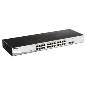 Коммутатор /  DGS-1210-26 / FL Managed L2 Switch 24x1000Base-T,  2x1000Base-X SFP,  Surge 6KV,  CLI