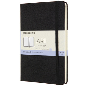 Блокнот для рисования Moleskine ART SKETCHBOOK ARTQP054 Medium 115x180мм 144стр. нелинованный мягкая обложка черный