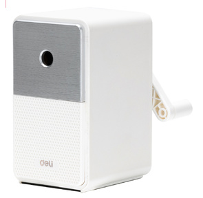 Точилка для карандашей механическая Deli 71160White 1 отверстие пластик белый