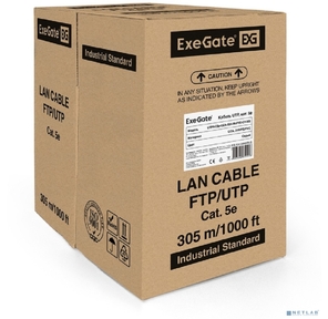 Exegate EX138965RUS Кабель UTP 4 пары кат.5e Exegate CCA Light,  305м pullbox,  серый