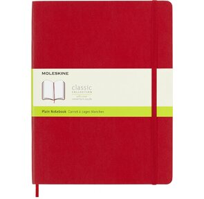 Блокнот Moleskine CLASSIC SOFT QP623F2 190х250мм 192стр. нелинованный мягкая обложка фиксирующая резинка красный