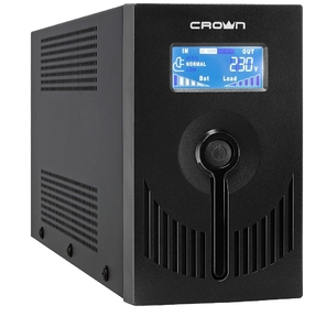 CROWN ИБП  CMU-SP650EURO LCD USB {650VA,  металл,  1x12V / 7AH,  розетки 2*EURO+3*IEC } [CM000001870]