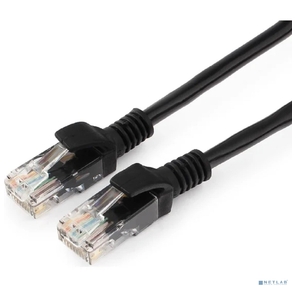 Патч-корд медный UTP Cablexpert PP10-5M / BK,  кат.5e,  5м,  литой,  многожильный  (черный)