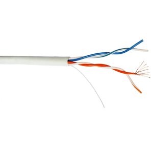 Кабель TWT  (TWT-5EUTP2PT-WH) UTP. патч-кордовый. 2 пары. Кат.5e. PVC. 305 м. белый