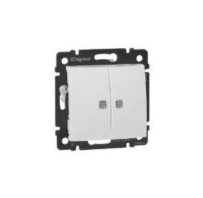 Valena выключатель 2-кл. с подсветкой