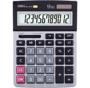 Калькулятор настольный Deli E1672 серебристый 12-разр.