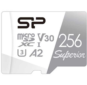 Флеш карта microSD 256GB Silicon Power Superior Pro A2 microSDXC Class 10 UHS-I U3 Colorful 100 / 80 Mb / s  (SD адаптер)