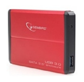 Gembird EE2-U3S-2-R Внешний корпус 2.5" Gembird EE2-U3S-2 ,   красный,  USB 3.0,  SATA
