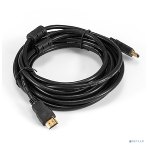 Exegate EX294691RUS Кабель HDMI ExeGate EX-CC-HDMI-5.0F  (19M  / 19M,  5м,  v1.4b,  ферритовые кольца,  позолоченные контакты)