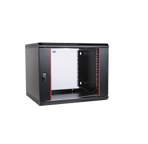 ЦМО! Шкаф телеком. настенный разборный 9U  (600х350) дверь стекло, цвет черный  (ШРН-Э-9.350-9005)