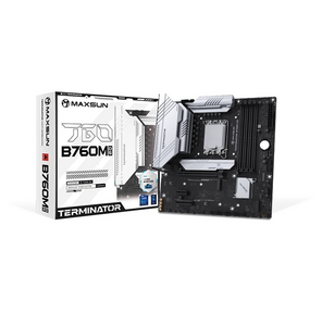 MAXSUN MS-Terminator B760M D5 WiFi,  LGA1700,  B760,  4*DDR5,  4*SATA3,  3*M.2,  2*USB 3.2,  6*USB 2.0,  1*PCIEx16,  1*PCIEx1,  HDMI+DP,  mATX